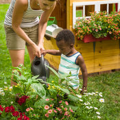 Children's Garden House - watering